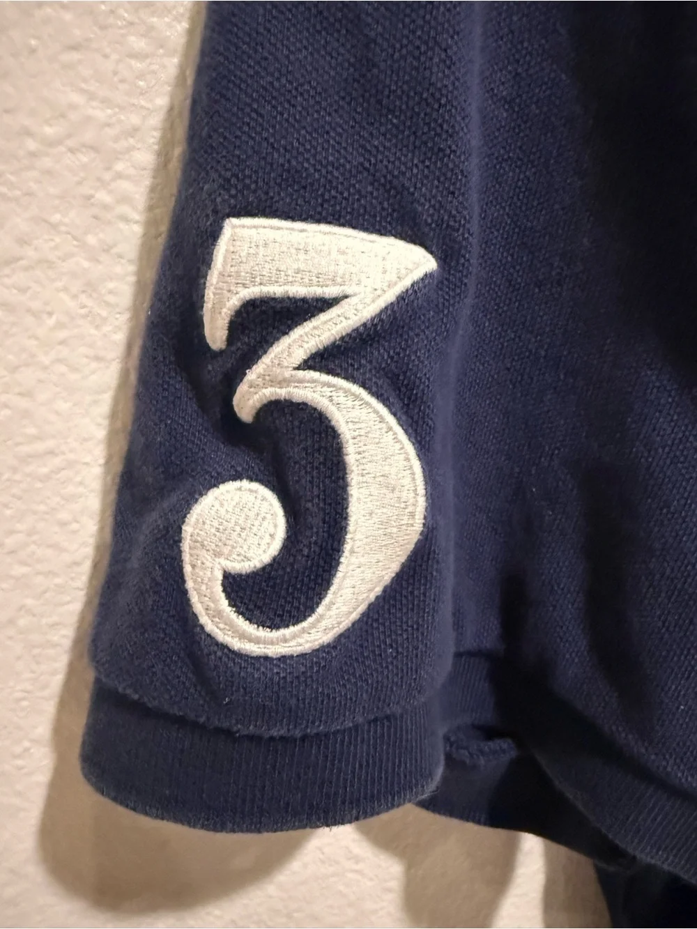 Ralph Lauren Polo Shirt in Navy with White Pony & Sleeve Number